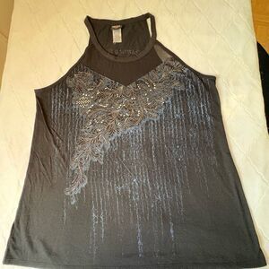 Harley-Davidson Black Embellished Tank Top
